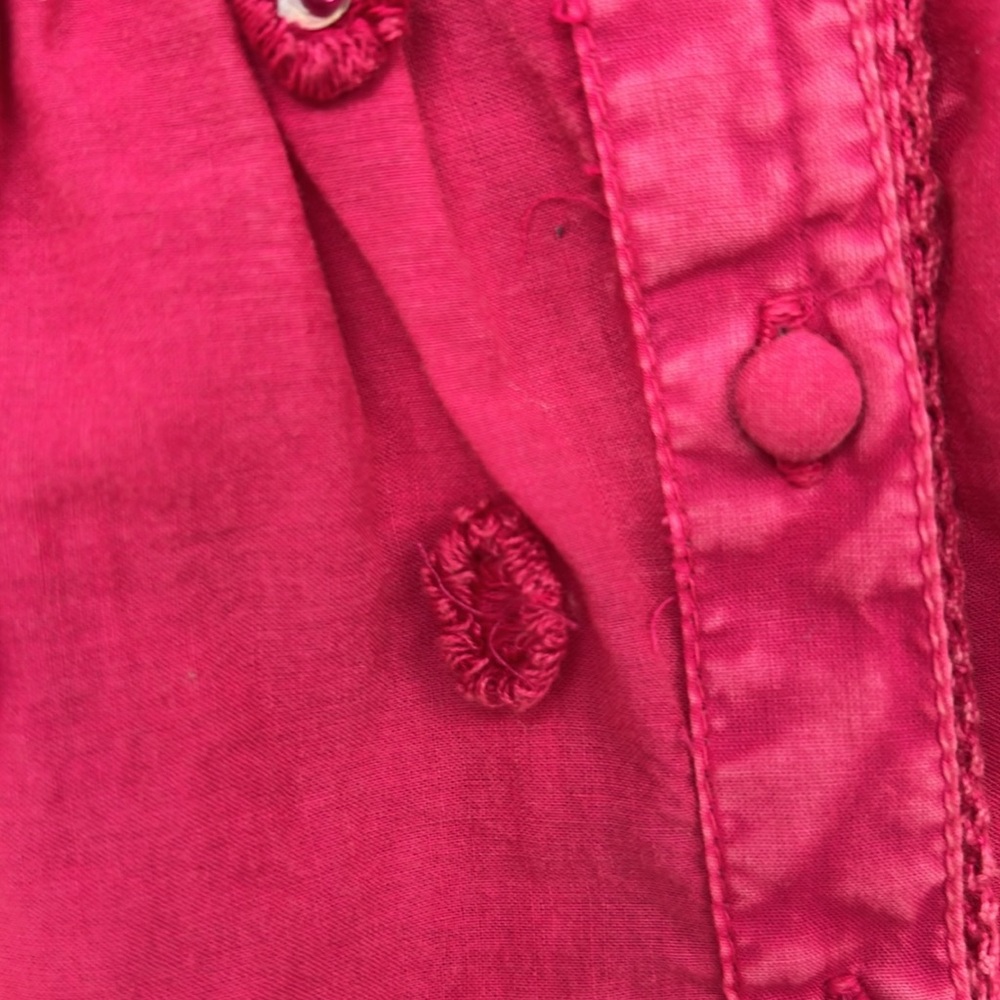Anthropologie Pilcro Magenta Pink Embroidered Sequin Sleeveless Top M - Picture 8 of 11
